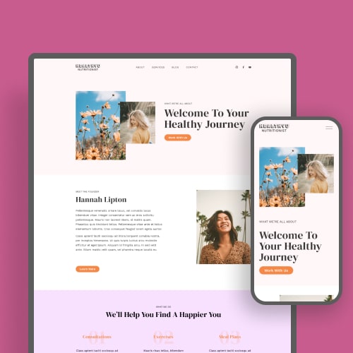 Squarespace template HealthyU SquareZavr