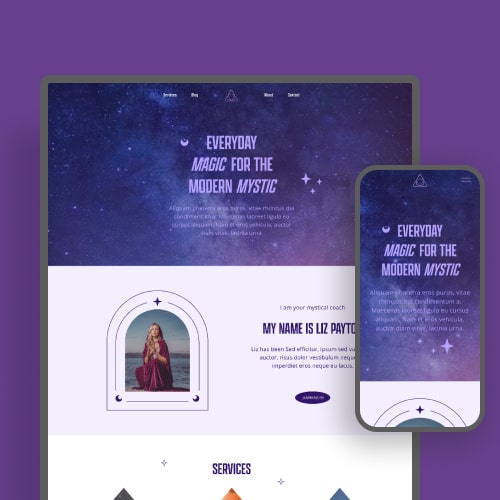 Squarespace template Mystic SquareZavr