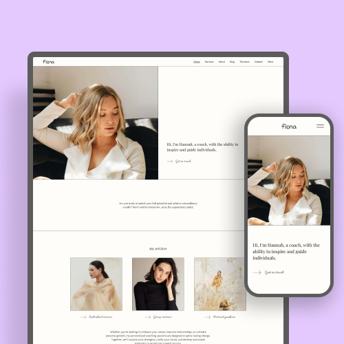 Squarespace template Fiona SquareZavr